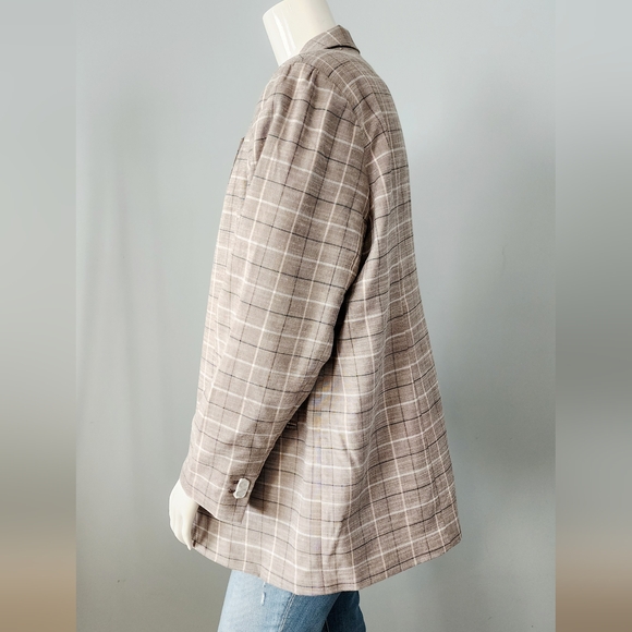 [22] NWOT Reitmans Plaid Double Breasted Relaxed Blazer - Picture 3 of 11